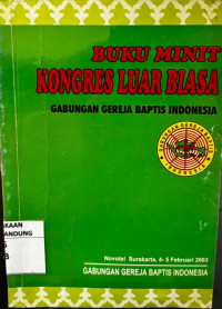 Image of Buku Minit Kongres Luar Biasa GGBI