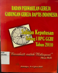 Image of Salinan Keputusan Sidang I BPG GGBI